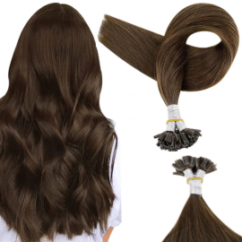 U Tip Pre Bonded Hair Extension Remy Brown