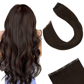 One Pieces Clip In Hair Extension Remy Black